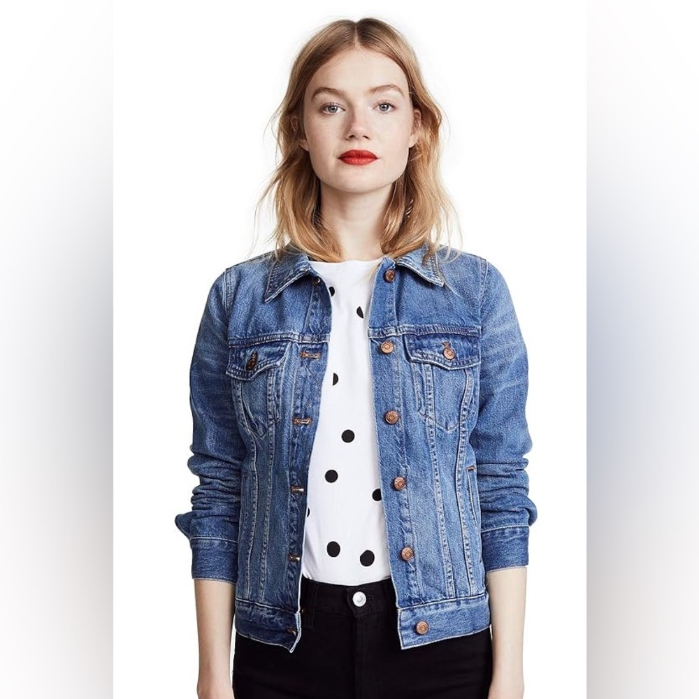 Madewell Women's Jean Jacket in Pinter Wash Classic Blue Denim Jacket X-Small